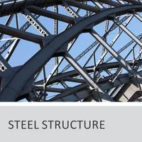 Powder coated steel beams and structures