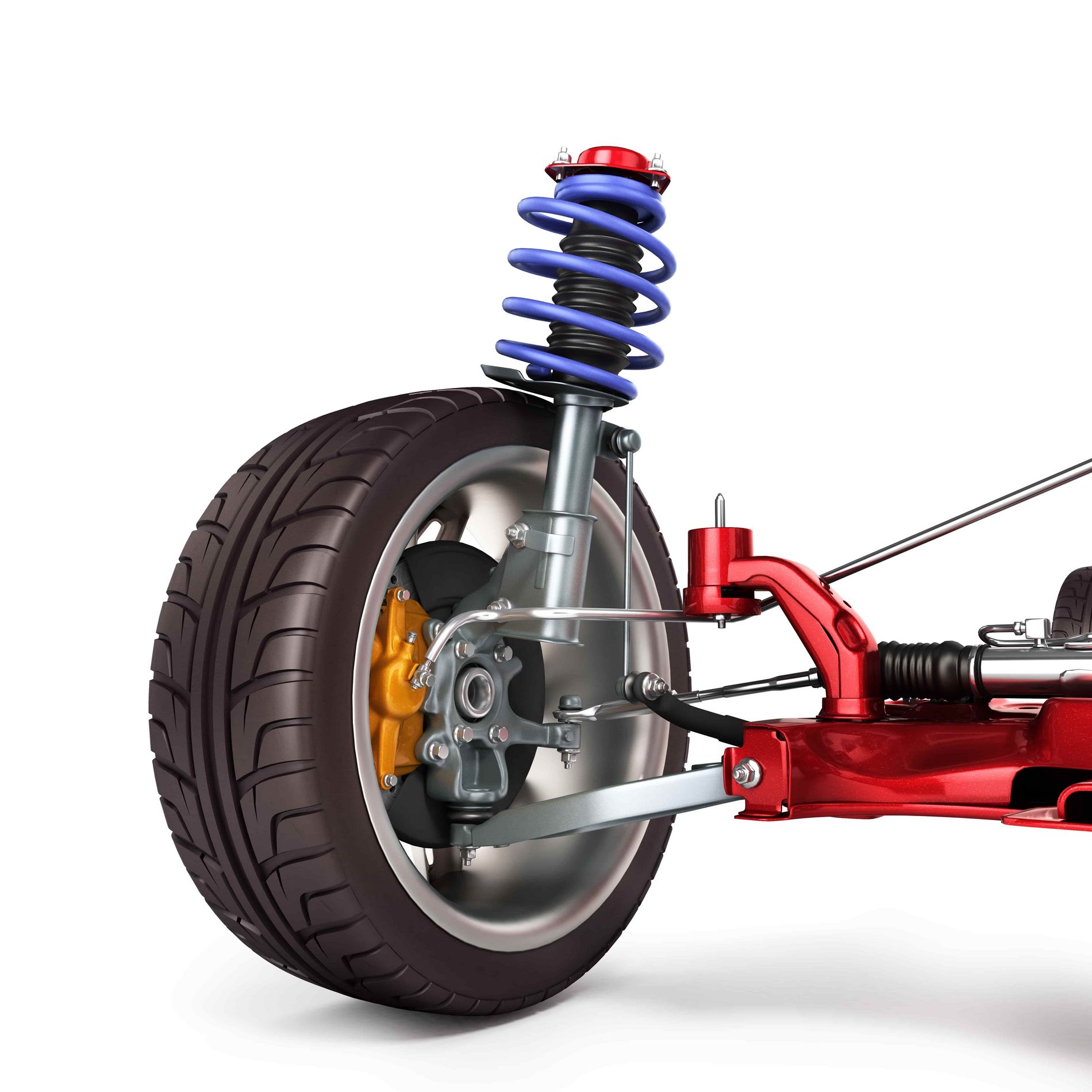 Powder coated automotive parts