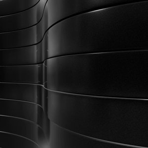 Powder coated black glitter texture effect