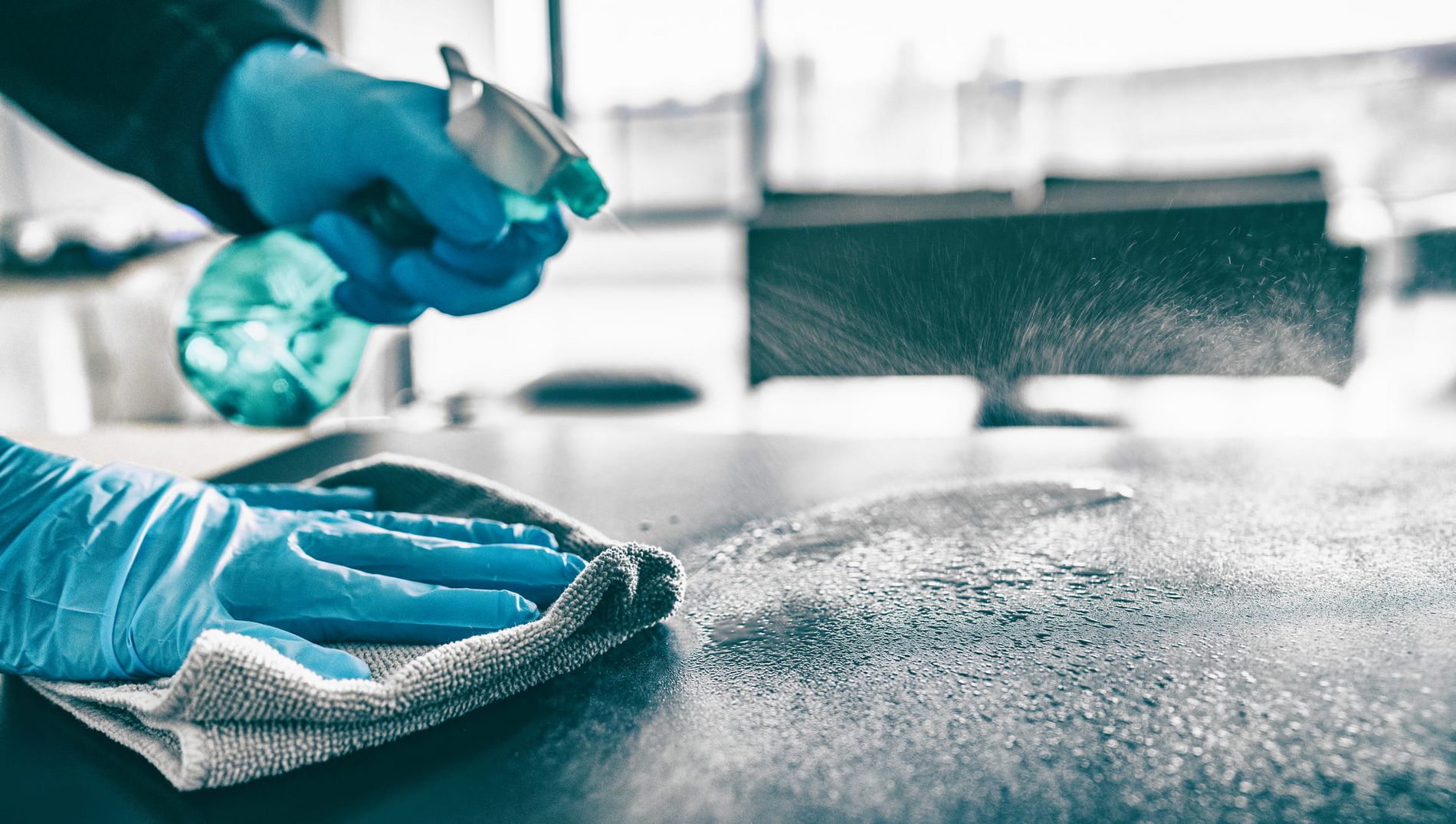 picture of cleaning a table