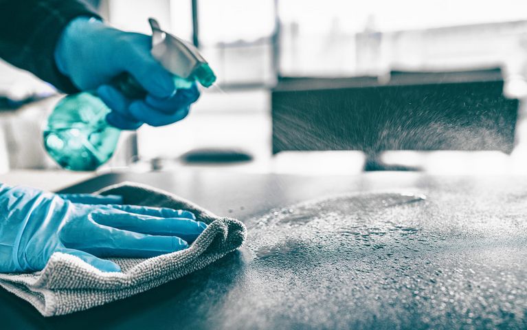 picture of cleaning a table