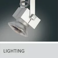 White powder coated lighting equipment 