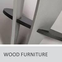 Silver powder coated wood furniture application