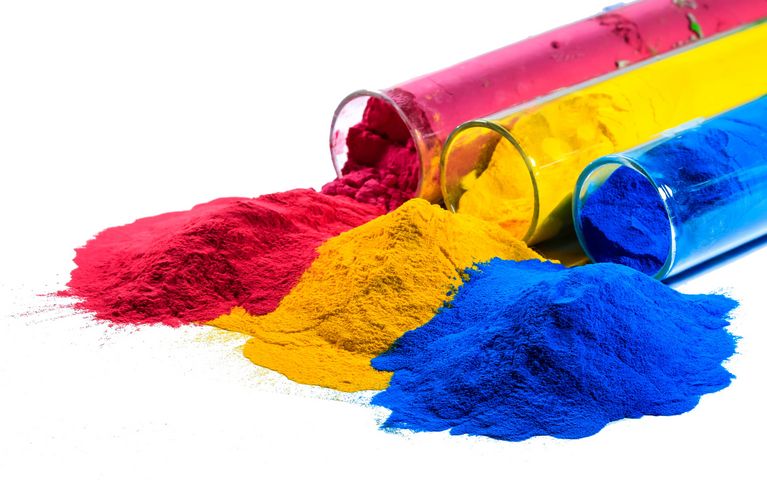 Powder coatings in jars