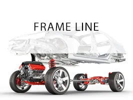 Powder coated automotive frame