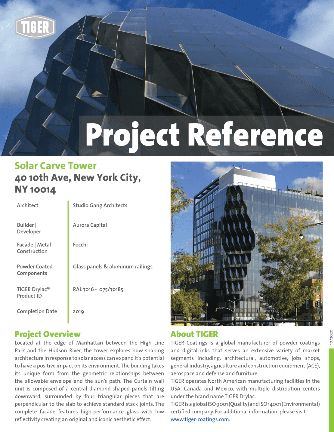 Project reference of the Solar Carve project by TIGER
